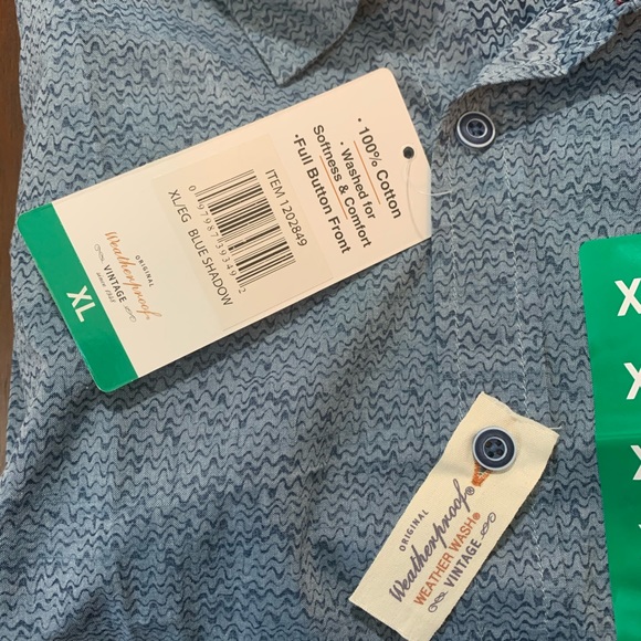 Weatherproof Vintage Blue Shadow Short Sleeve - Picture 6 of 6